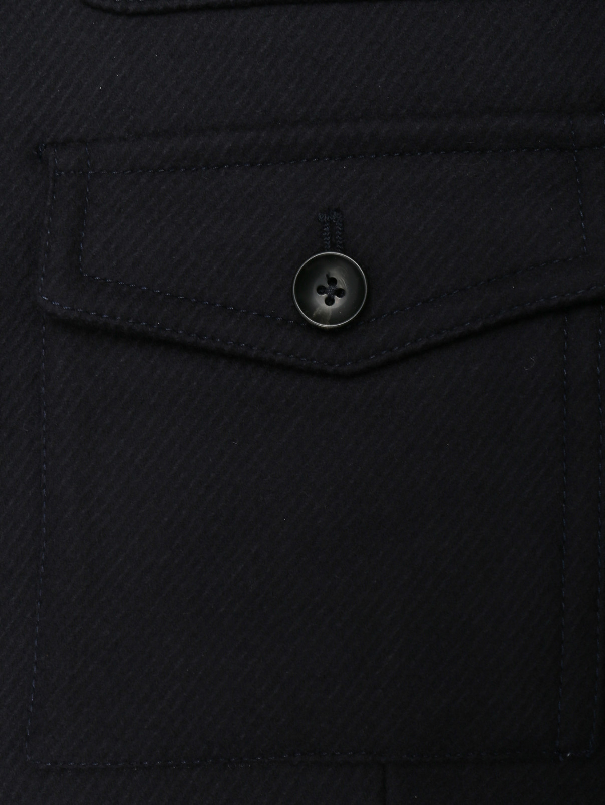 Пальто из шерсти с накладными карманами Ungaro  –  Деталь
