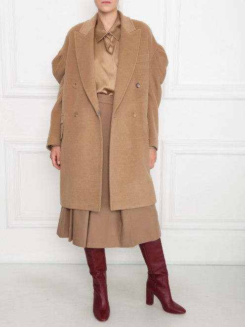 Пальто из шерсти с объемными рукавами Max Mara - МодельОбщийВид