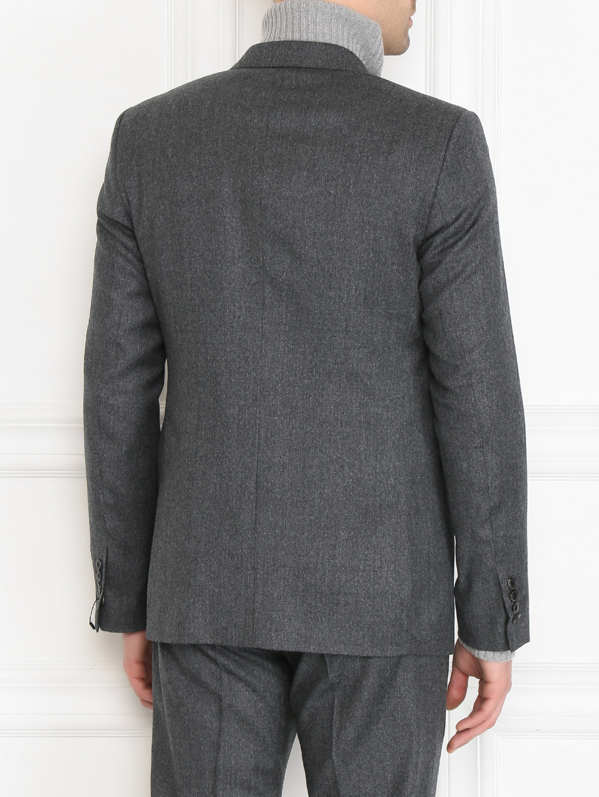 Пиджак из шерсти Ami  –  МодельВерхНиз1  – Цвет:  Серый
