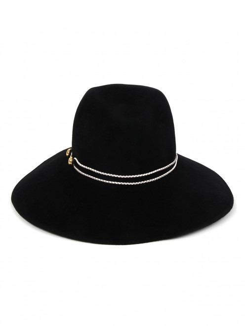 Шляпа из шерсти с декоративной отделкой - Обтравка1