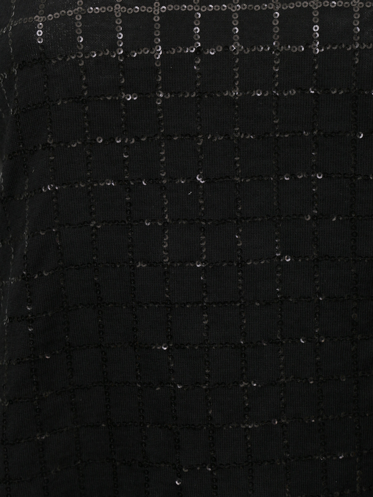 Туника из шерсти и шелка свободного кроя с контрастной отделкой Akris  –  Деталь1  – Цвет:  Черный