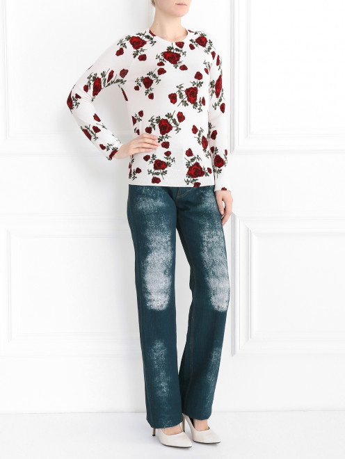 Прямые джинсы с имитацией потертости Alena Akhmadullina - Модель Общий вид
