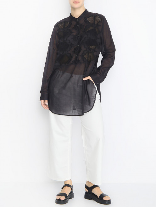 Блуза свободного кроя с вышивкой Elena Miro - МодельОбщийВид