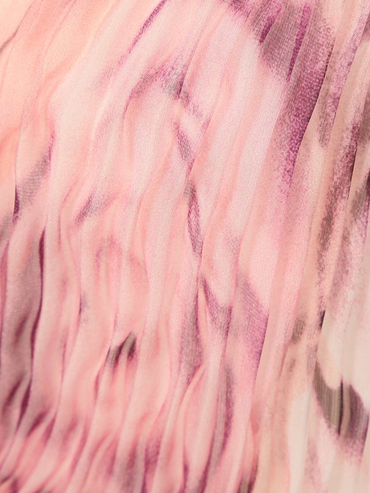 Платье-мини с цветочным узором и гофрированной юбкой John Galliano  –  Деталь  – Цвет:  Узор