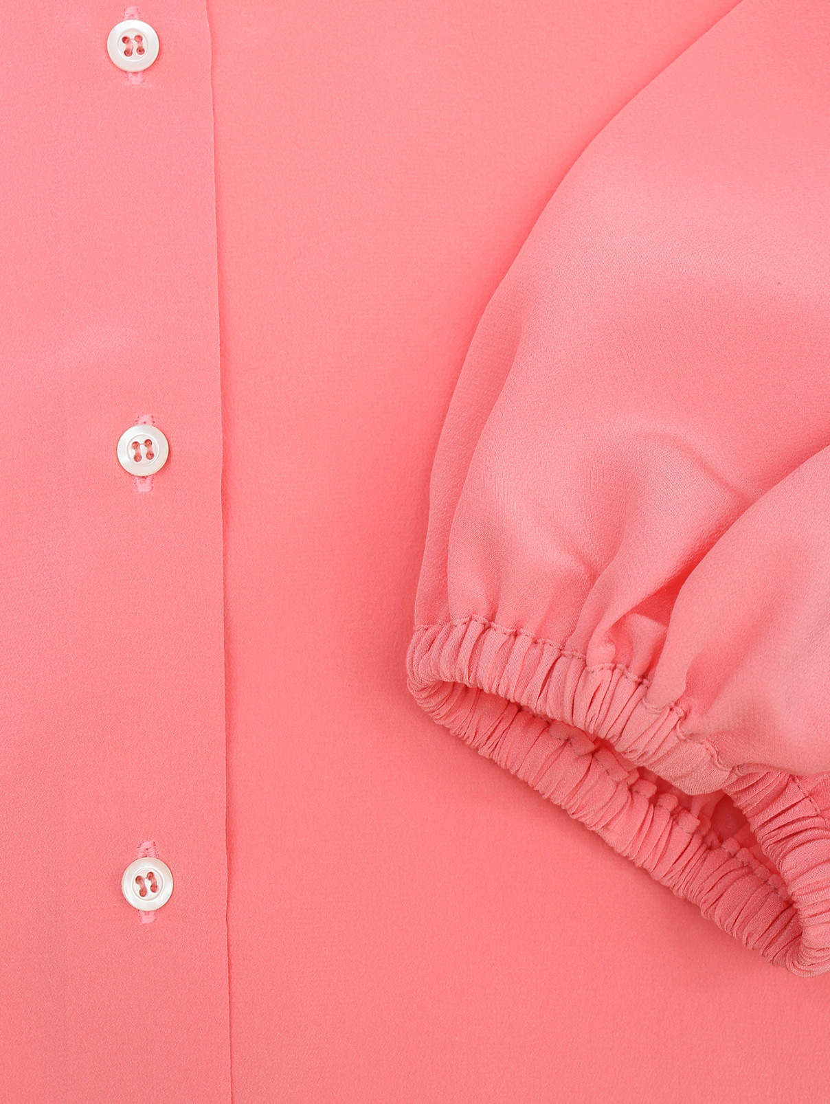 Блуза из шелка однотонная Aspesi  –  Деталь1  – Цвет:  Розовый