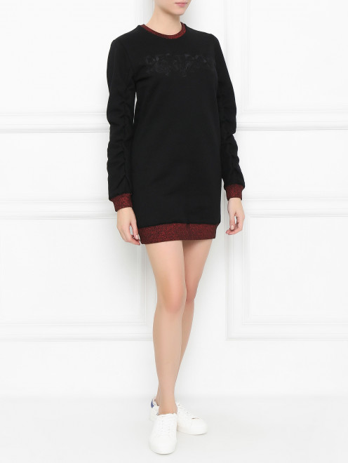 Платье из хлопка с вышивкой Zoe Karssen - Модель Общий вид
