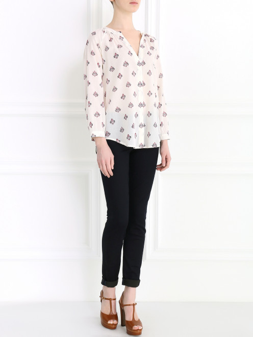 Блуза из хлопка с узором Paige - Модель Общий вид