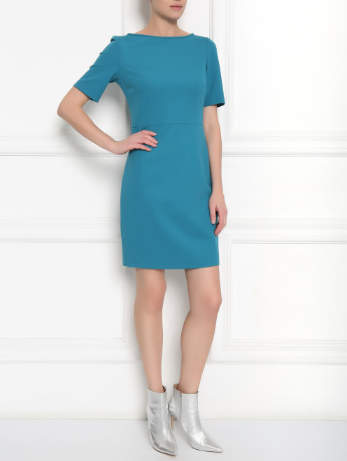 Трикотажное платье-футляр с коротким рукавом Emporio Armani - МодельОбщийВид
