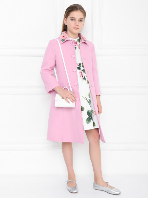 Пальто легкое с аппликацией на вороте Dolce & Gabbana - МодельОбщийВид