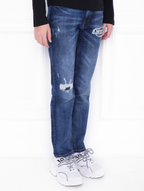 Прямые джинсы с разрезами Diesel - МодельВерхНиз