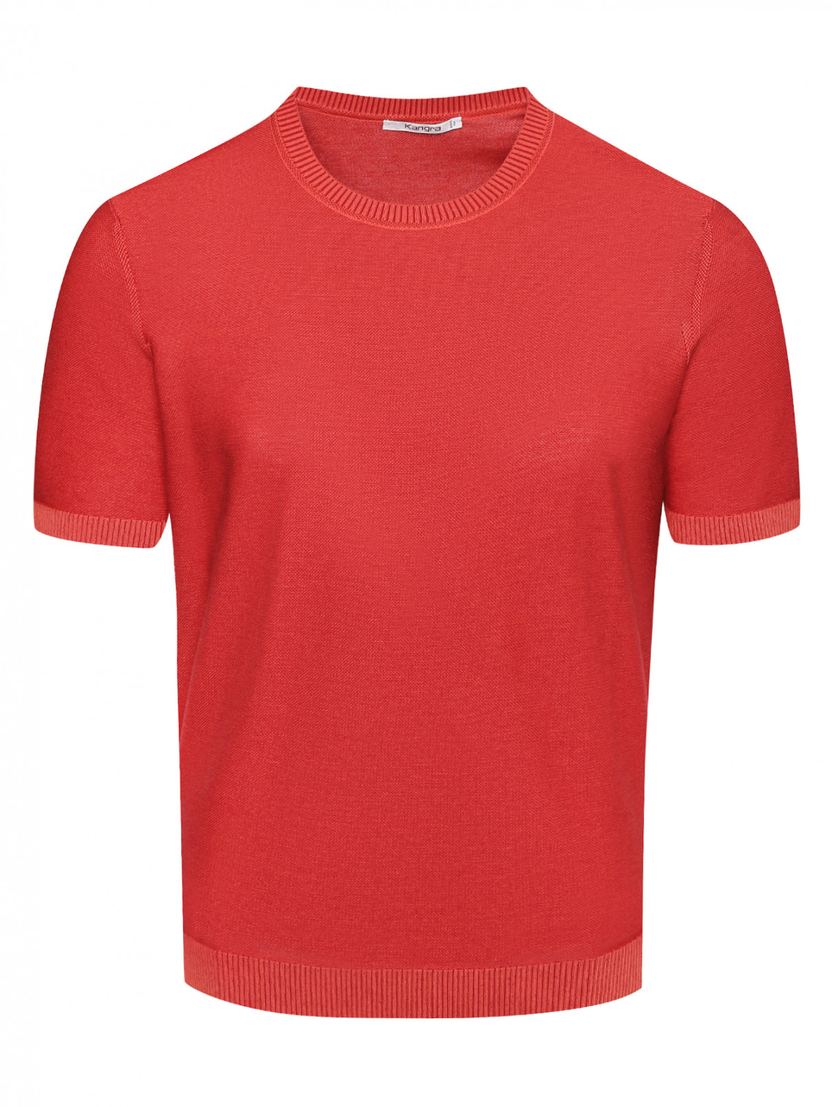 Трикотажная футболка из хлопка Kangra Cashmere  –  Общий вид  – Цвет:  Красный