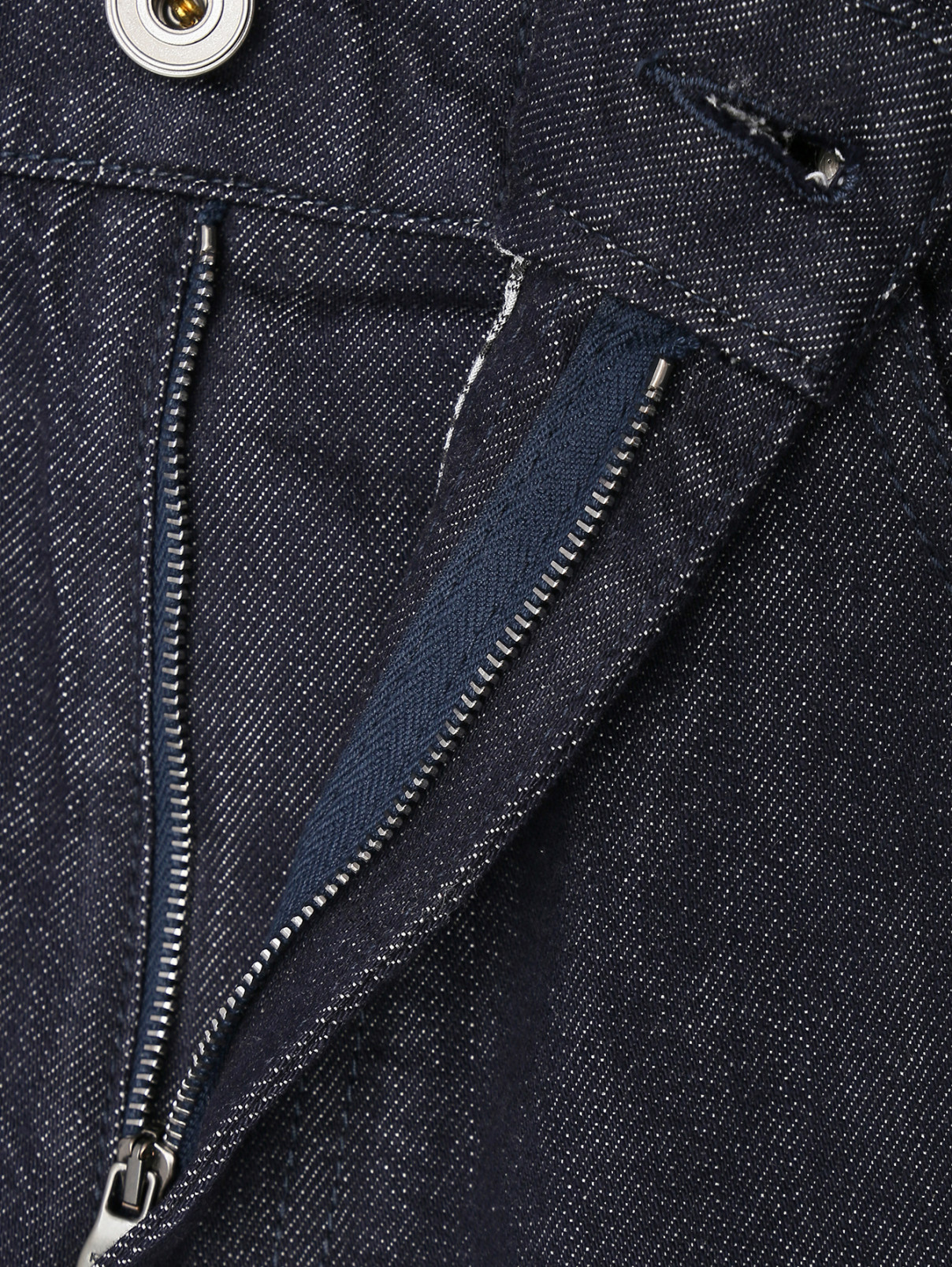 Джинсы из хлопка с карманами Salvatore Ferragamo  –  Деталь  – Цвет:  Синий