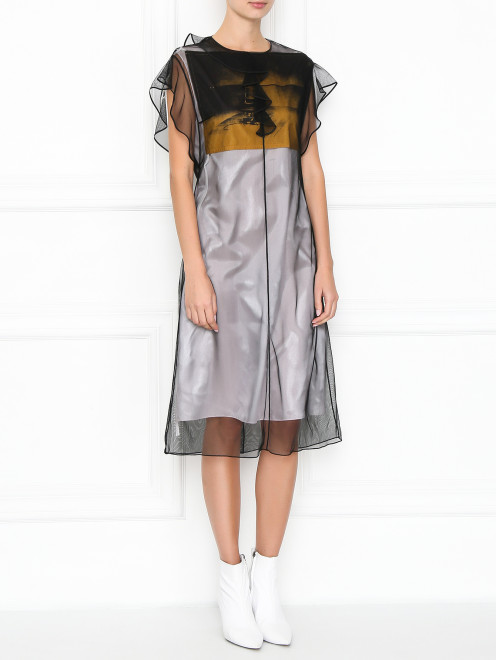Платье-миди из сетки Calvin Klein 205W39NYC - МодельОбщийВид