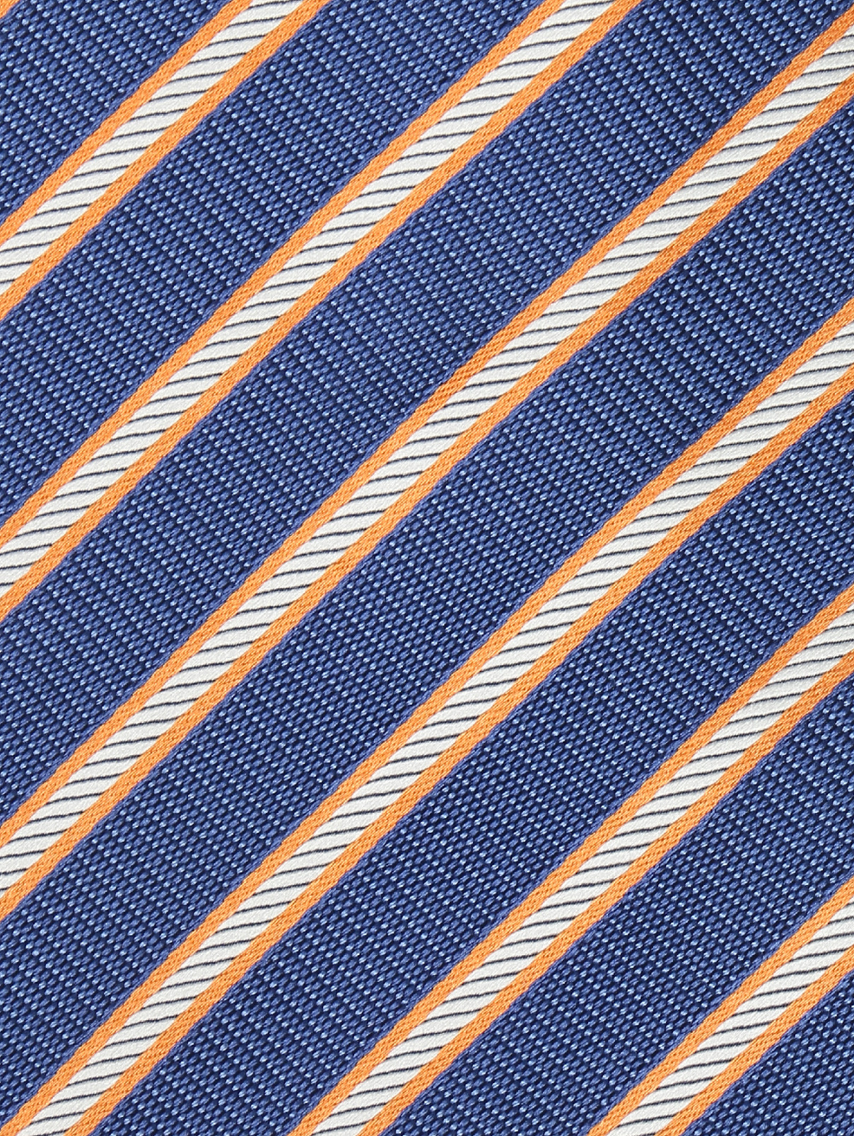 Галстук из шелка с узором полоска Pal Zileri  –  Деталь  – Цвет:  Синий