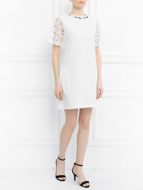 Платье из хлопка свободного кроя с декоративной отделкой Giambattista Valli - Модель Общий вид