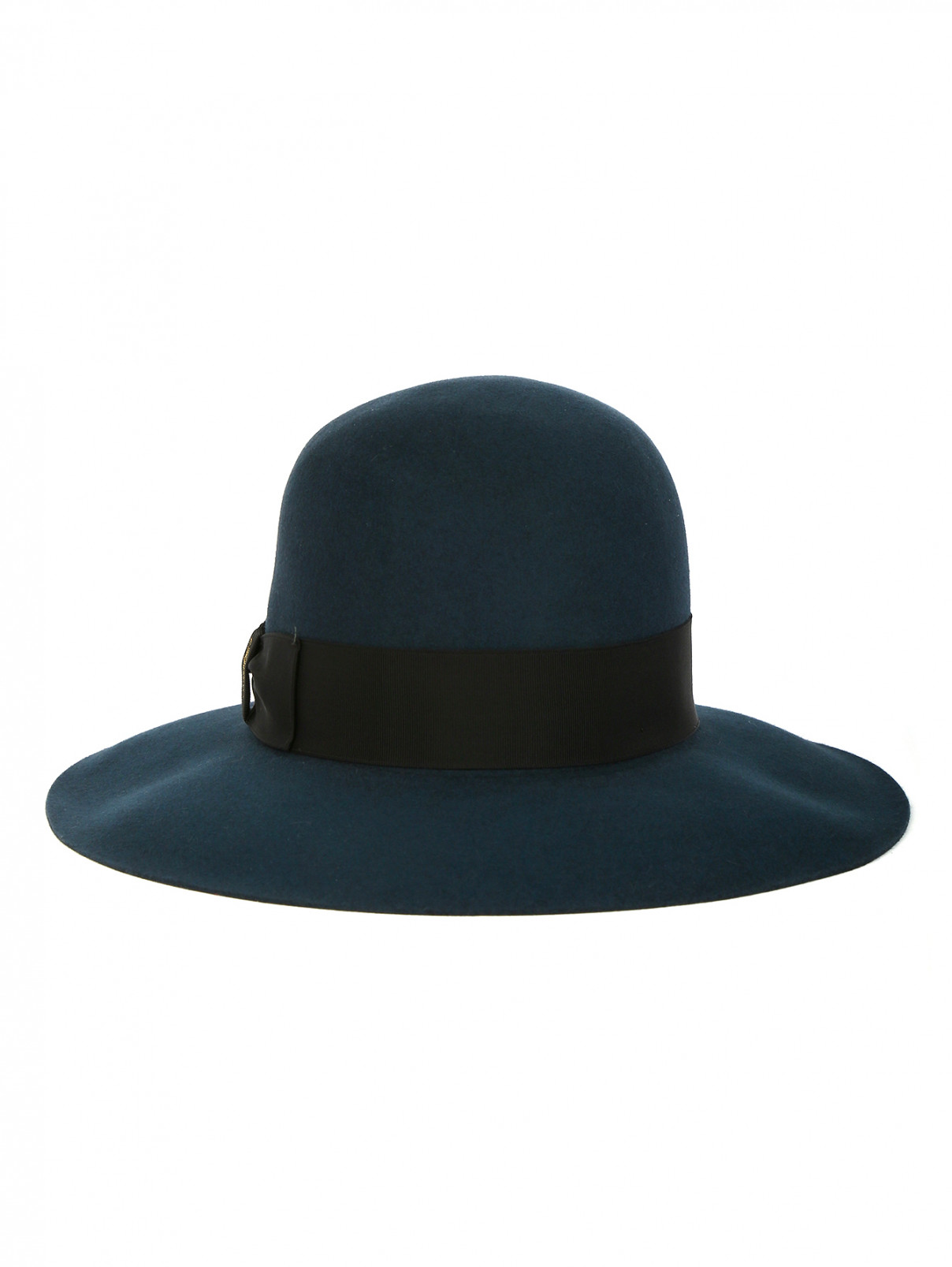 Однотонная шляпа из фетра с текстильной отделкой Borsalino  –  Обтравка1  – Цвет:  Зеленый