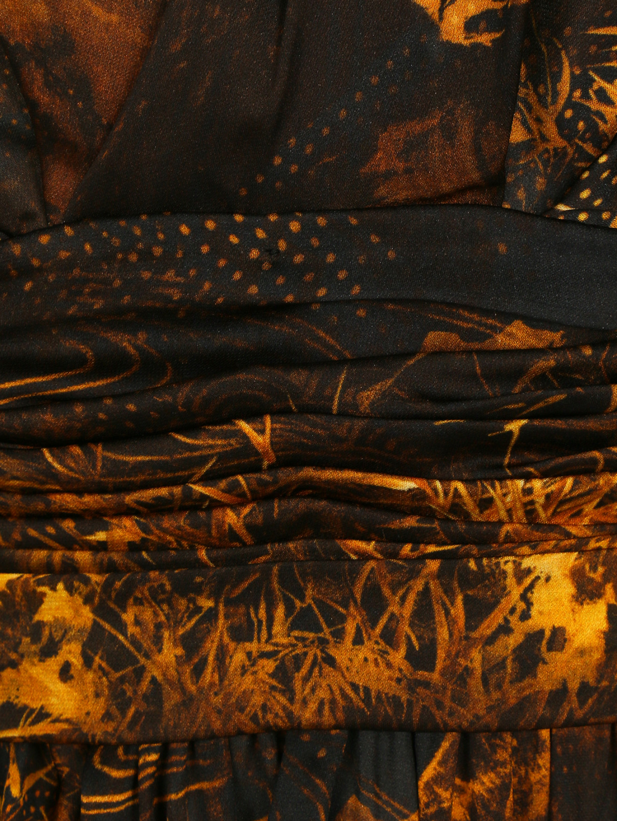 Платье-мини с узором и драпировкой BALMAIN  –  Деталь  – Цвет:  Коричневый