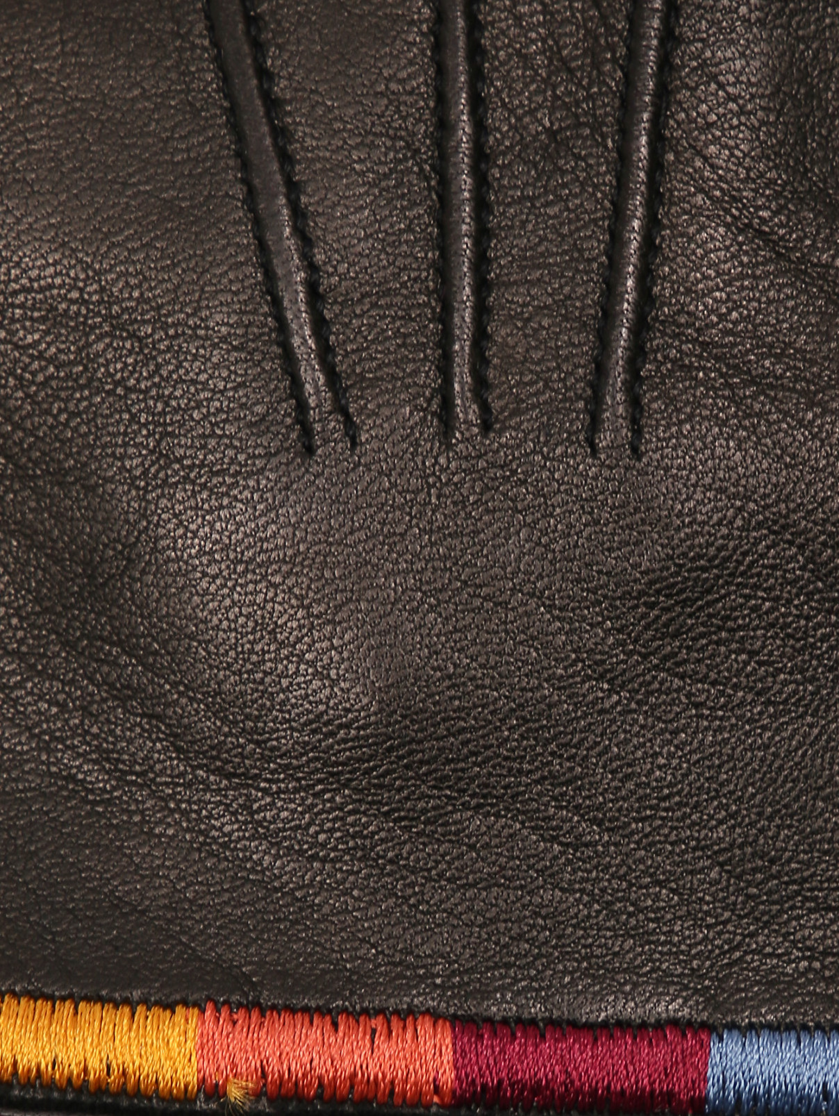 Перчатки из гладкой кожи Paul Smith  –  Деталь1  – Цвет:  Коричневый