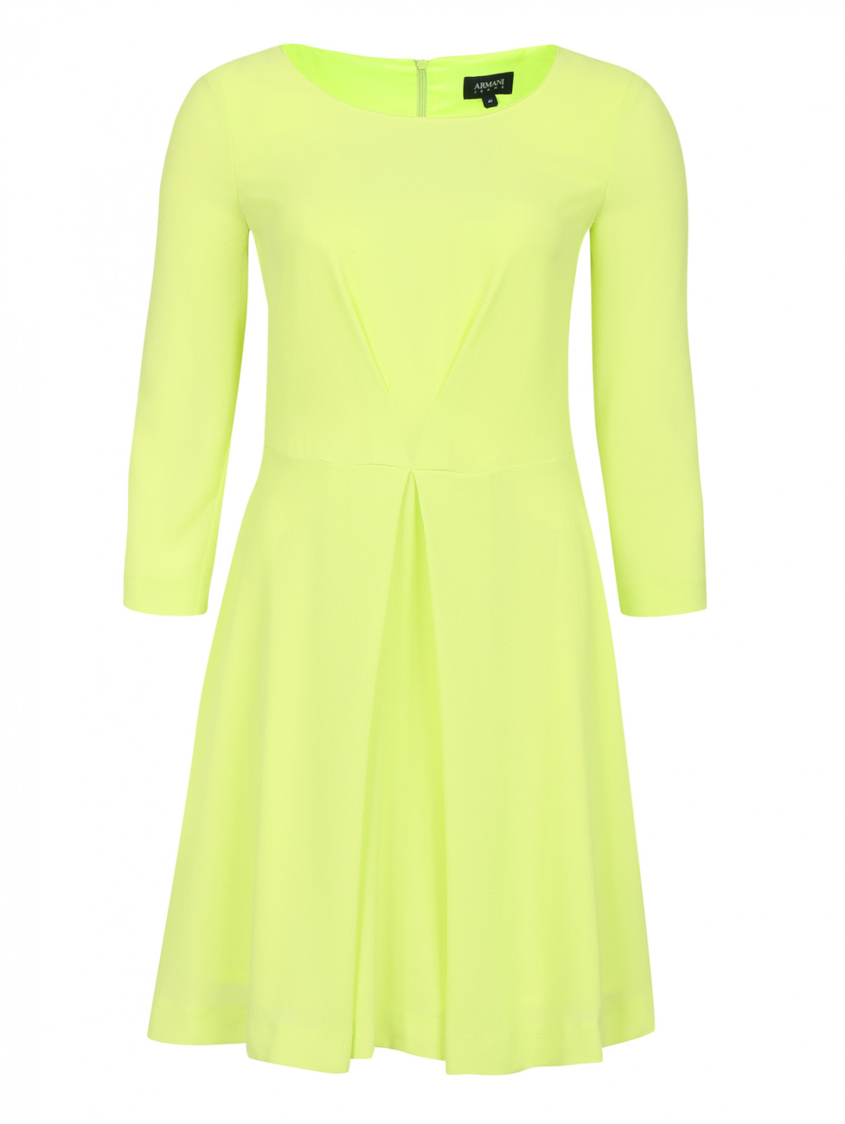 Платье-мини со встречными складками Armani Jeans  –  Общий вид  – Цвет:  Зеленый