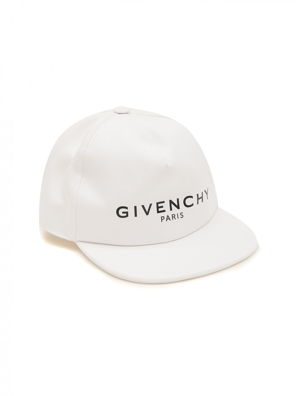 Бейсболка хлопковая с принтом Givenchy  –  Обтравка1  – Цвет:  Белый