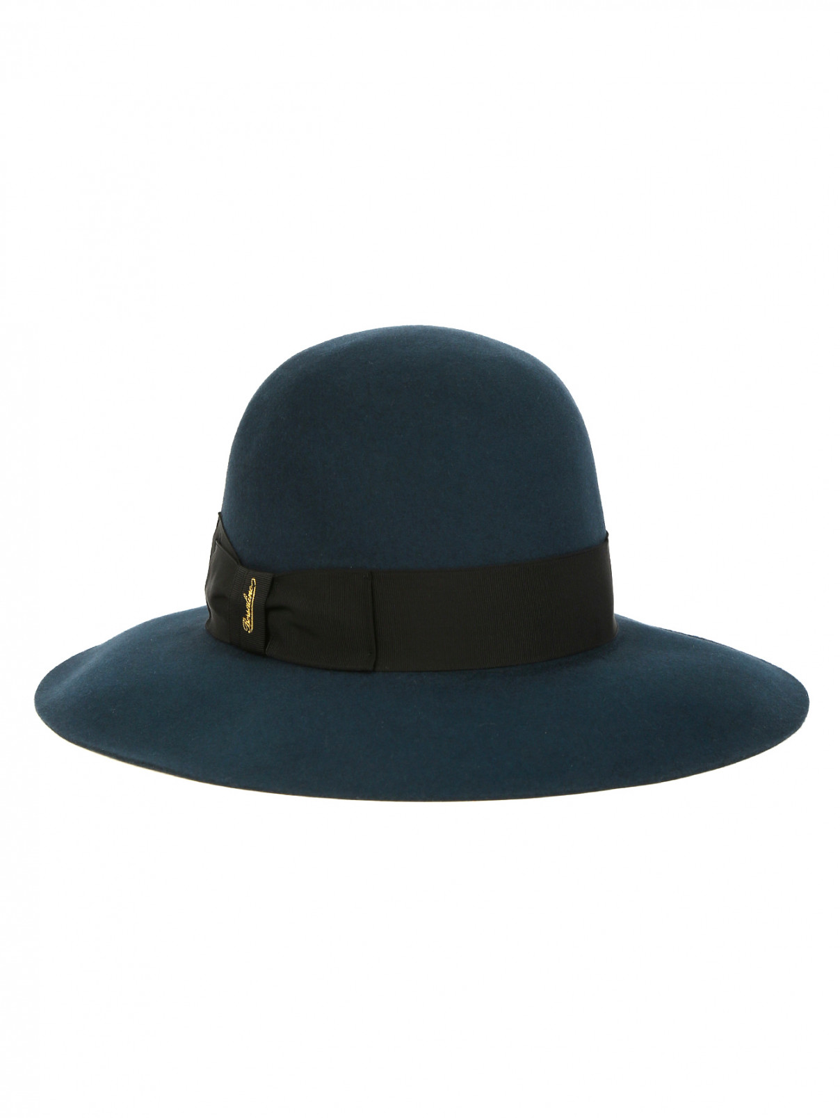 Однотонная шляпа из фетра с текстильной отделкой Borsalino  –  Общий вид  – Цвет:  Зеленый