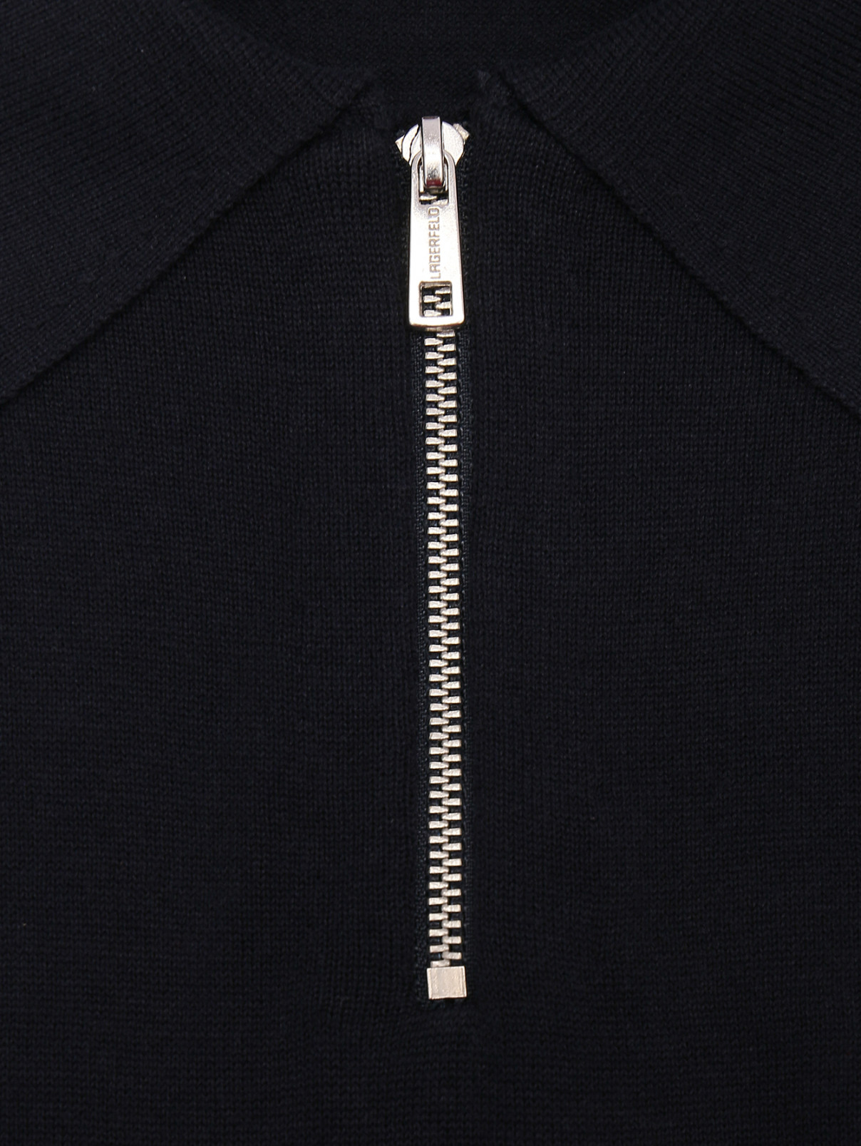 Поло из хлопка с коротким рукавом Lagerfeld  –  Деталь  – Цвет:  Синий