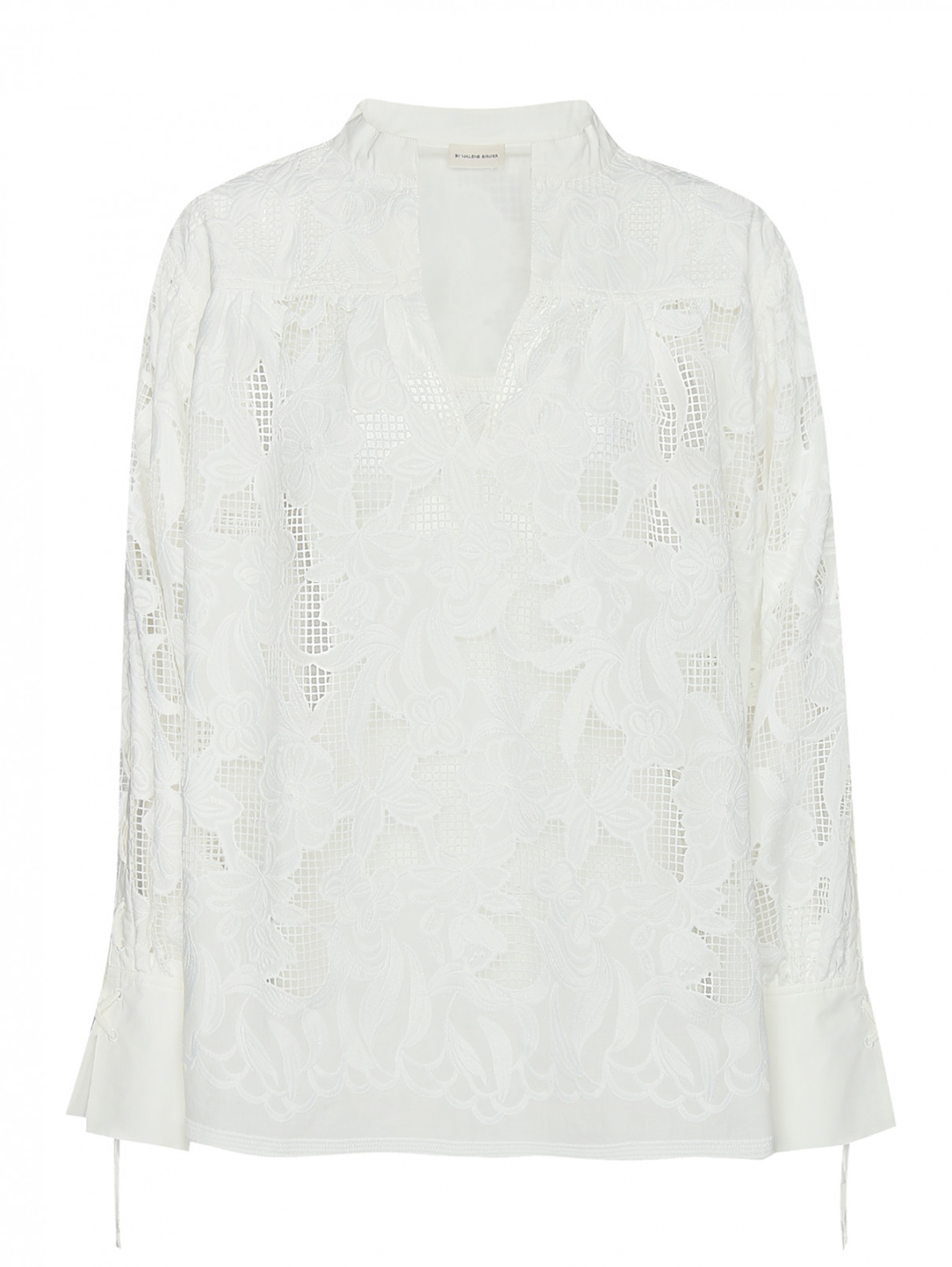 Блуза из кружева By Malene Birger  –  Общий вид  – Цвет:  Белый