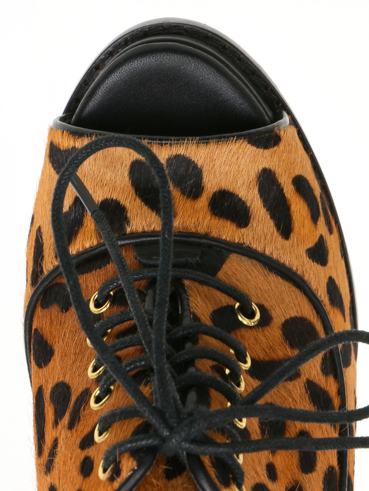 Туфли на шнуровке с анималистичным принтом Studio Pollini  –  Обтравка3  – Цвет:  Узор