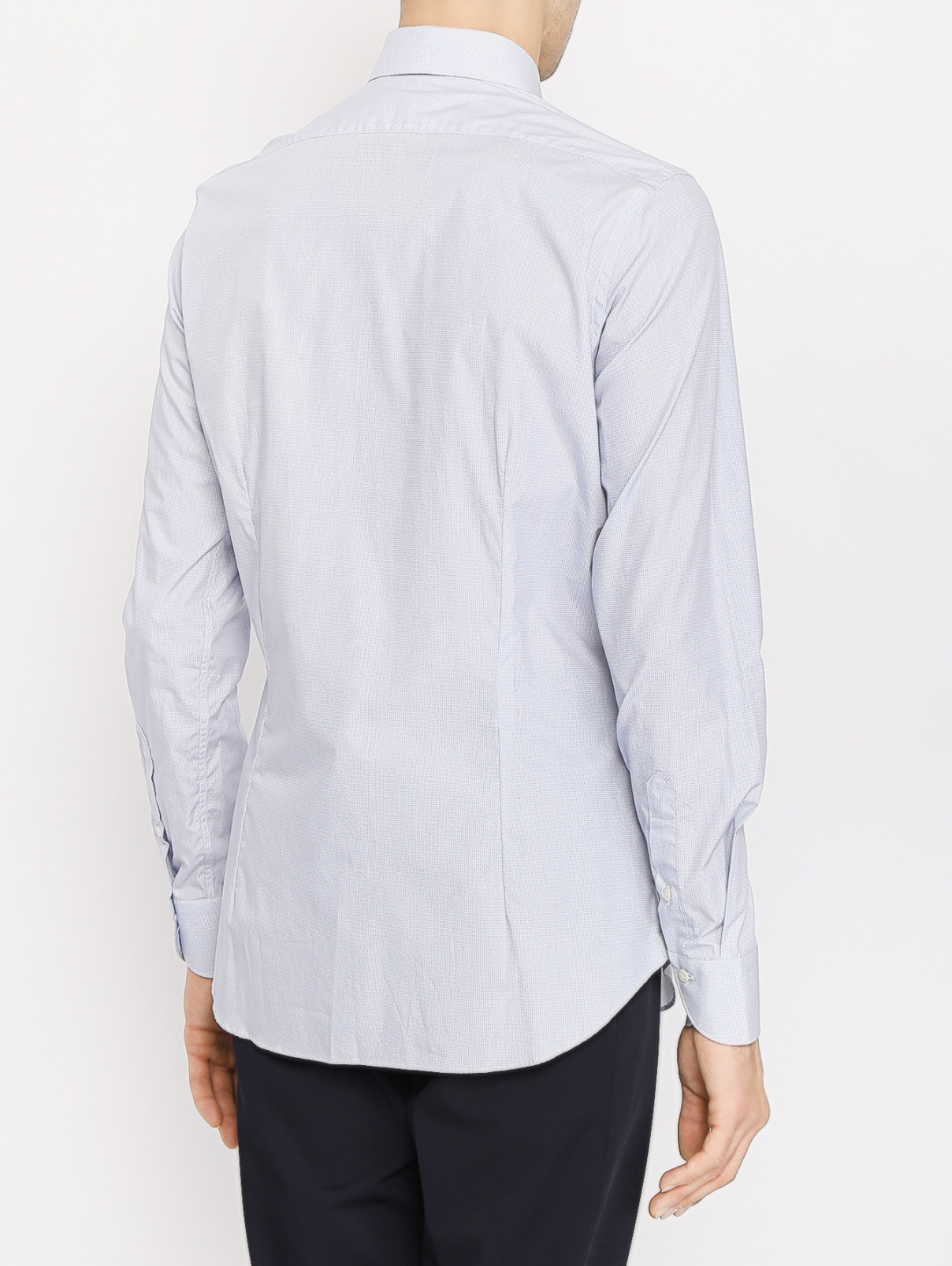 Рубашка из хлопка с узором Emanuel Ungaro  –  МодельВерхНиз1  – Цвет:  Синий