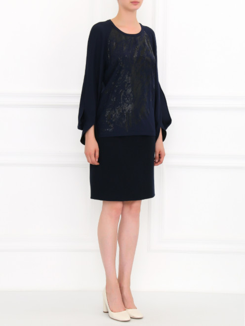 Блуза из шелка с декоративной отделкой Barbara Bui - Модель Общий вид