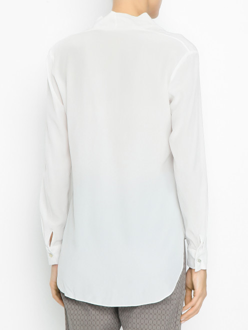 Блуза из шелка с защипами Barba Napoli - МодельВерхНиз1