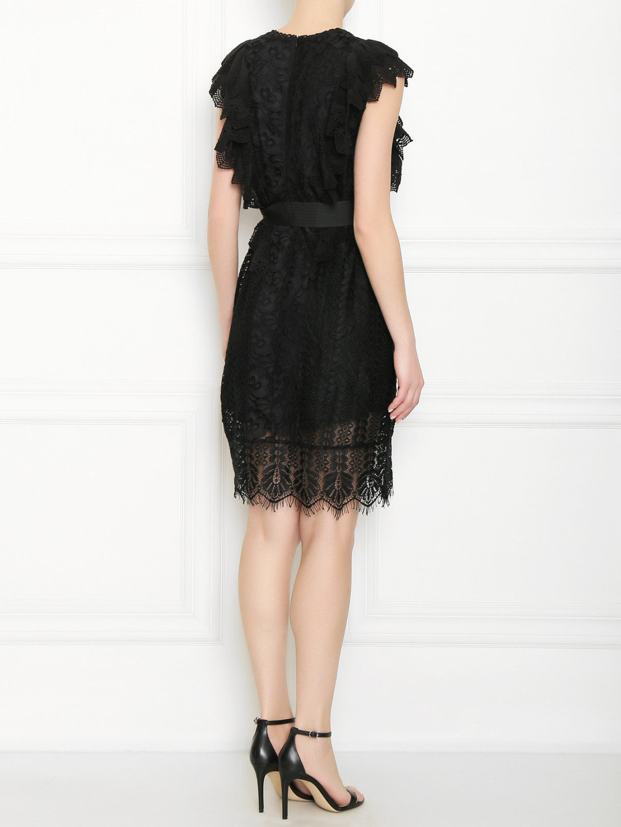 Платье кружевное из вискозы Essentiel Antwerp  –  МодельВерхНиз1  – Цвет:  Черный