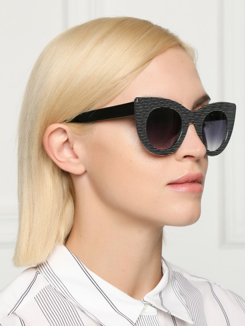 Cолнцезащитные очки в оправе из пластика с узором полоска Thierry Lasry - МодельОбщийВид