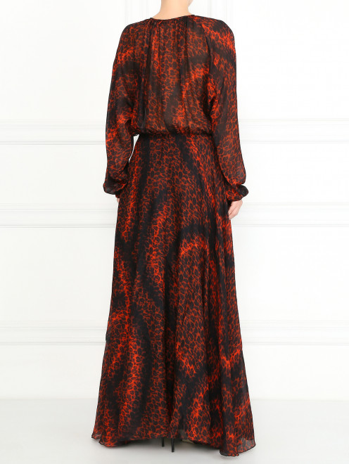 Платье-макси из шелка с узором  Jean Paul Gaultier - Модель Верх-Низ1