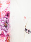 Свитшот из хлопка с цветочным принтом с бахромой Giamba  –  Деталь1