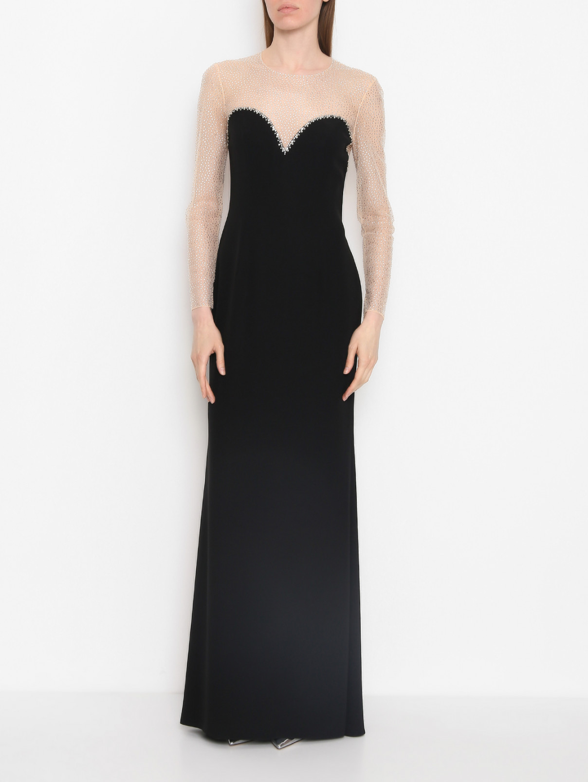 Платье, декорированное кристаллами Jenny Packham  –  МодельОбщийВид  – Цвет:  Черный